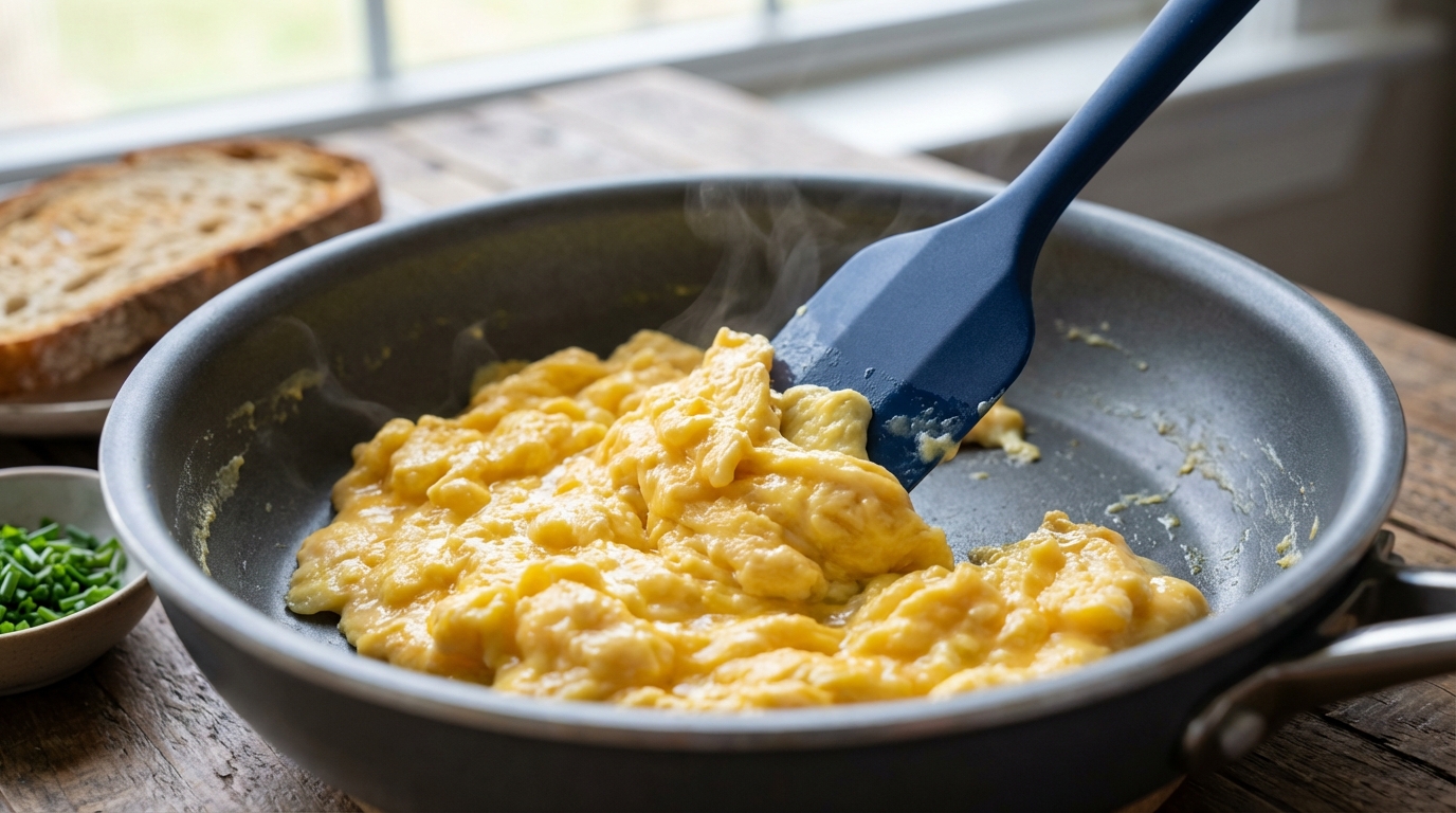 scopri il trucco da cucina semplice per preparare uova strapazzate soffici e perfette ogni volta durante la cottura.