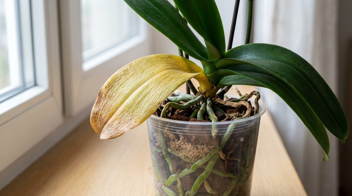 scoprite come salvare la vostra orchidea con passaggi semplici ed efficaci per trattare le foglie ingiallite e mantenere la pianta sana e rigogliosa.